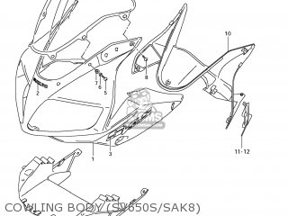 COWLING BODY (SV650S/SAK8) - SV650A 2008 (K8) USA (E03)