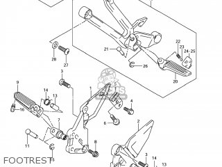 FOOTREST - SV650A 2008 (K8) USA (E03)