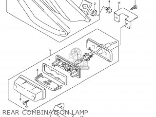 REAR COMBINATION LAMP - SV650A 2008 (K8) USA (E03)