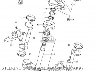 STEERING STEM (SV650K8/AK8/K9/AK9) - SV650A 2008 (K8) USA (E03)