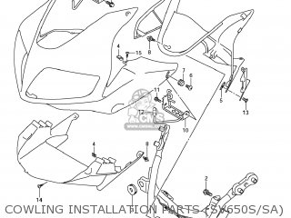 COWLING INSTALLATION PARTS (SV650S/SA) - SV650A 2009 (K9) USA (E03)