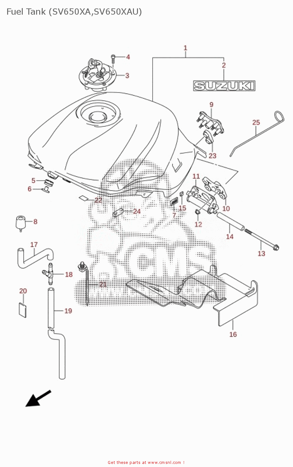 Suzuki SV650A(AU)(XA)(XAU) 2021 Fuel Tank (SV650XA,SV650XAU) buy