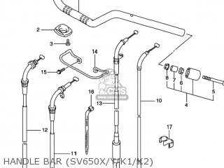 HANDLE BAR (SV650X/Y/K1/K2) - SV650S 1999 (X) USA (E03)