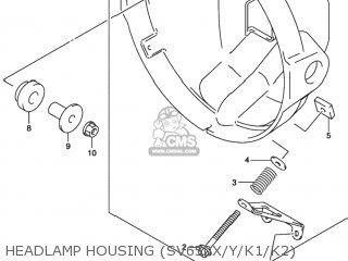 HEADLAMP HOUSING (SV650X/Y/K1/K2) - SV650S 1999 (X) USA (E03)