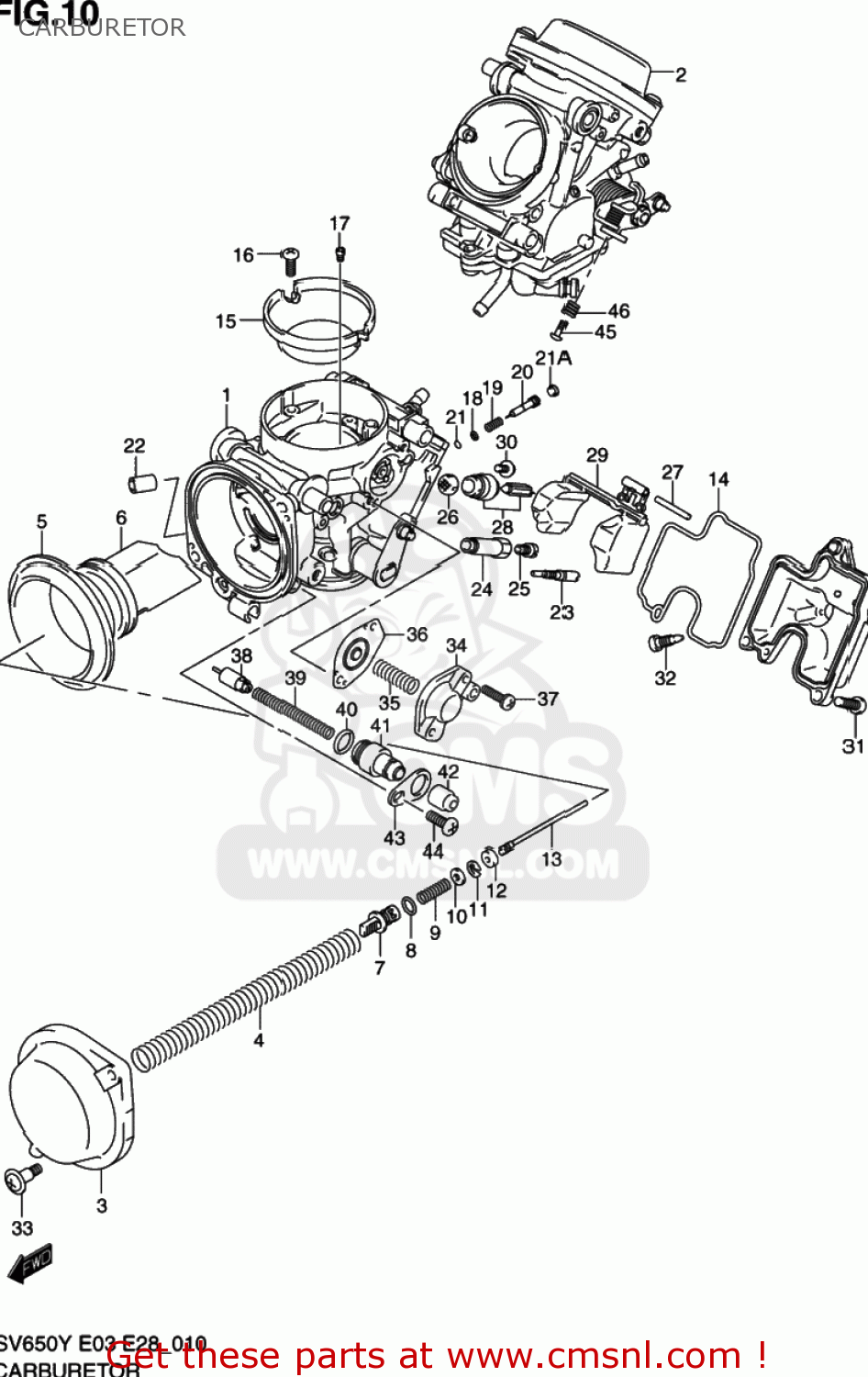 CARBURETOR SV650S 2000 (Y) USA (E03)
