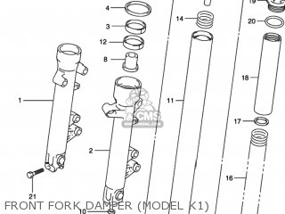 FRONT FORK DAMPER (MODEL K1) - SV650S 2000 (Y) USA (E03)