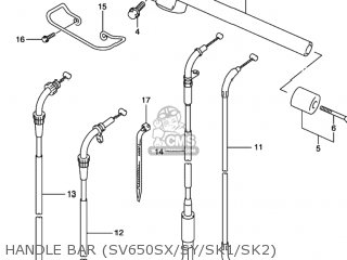 HANDLE BAR (SV650SX/SY/SK1/SK2) - SV650S 2000 (Y) USA (E03)