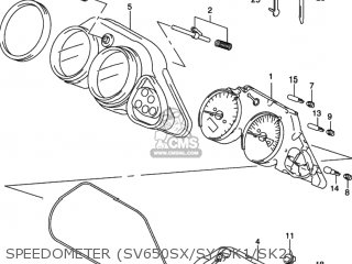 SPEEDOMETER (SV650SX/SY/SK1/SK2) - SV650S 2000 (Y) USA (E03)