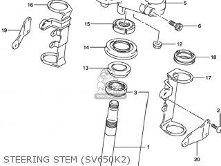 STEERING STEM (SV650K2) - SV650S 2000 (Y) USA (E03)