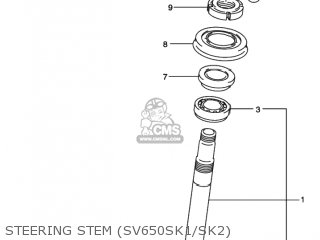STEERING STEM (SV650SK1/SK2) - SV650S 2000 (Y) USA (E03)