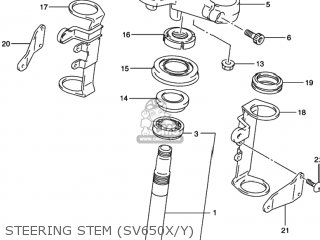 STEERING STEM (SV650X/Y) - SV650S 2000 (Y) USA (E03)