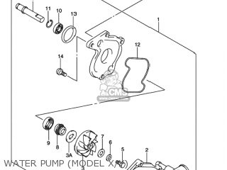 WATER PUMP (MODEL X/Y) - SV650S 2000 (Y) USA (E03)