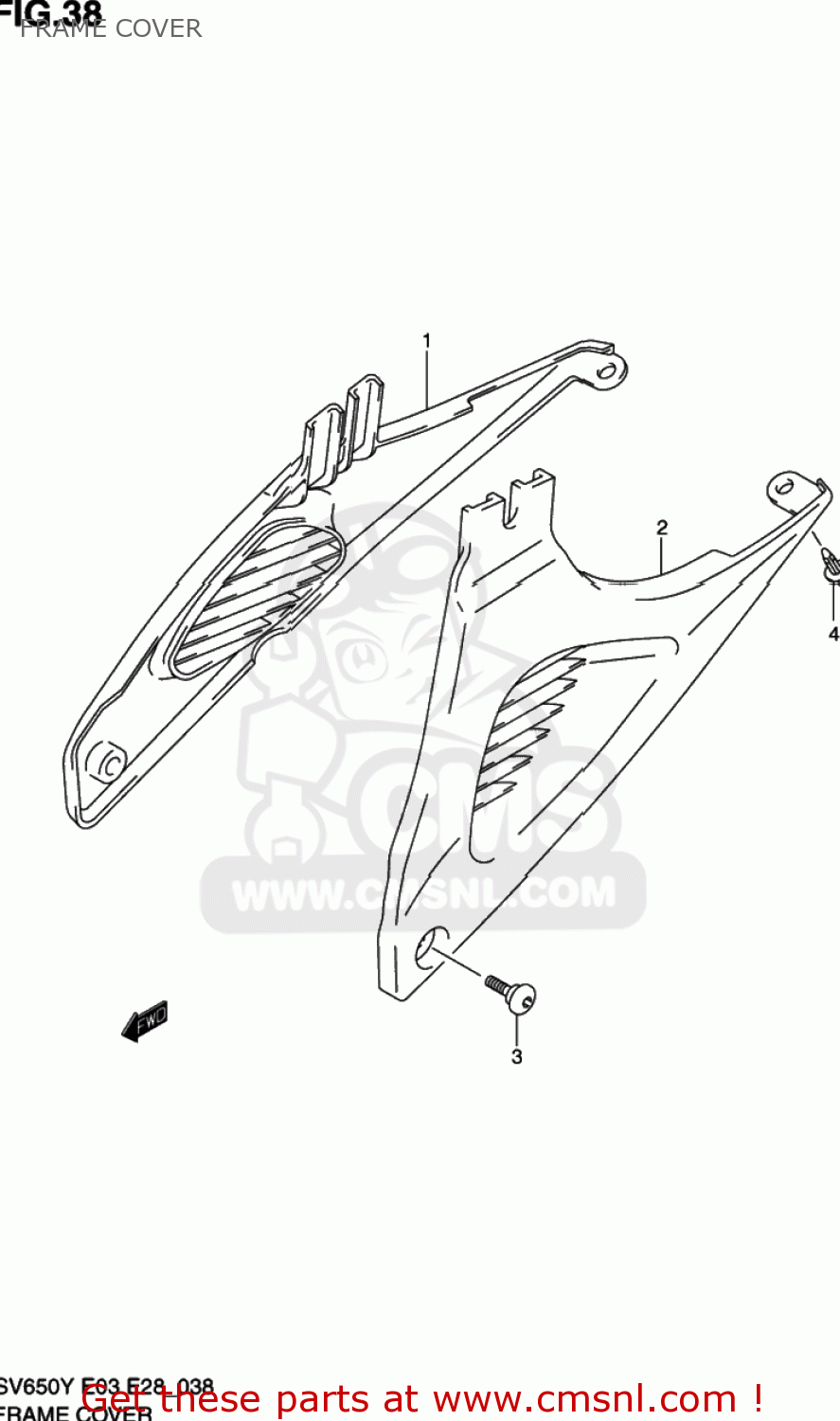 FRAME COVER SV650S 2001 (K1) USA (E03)