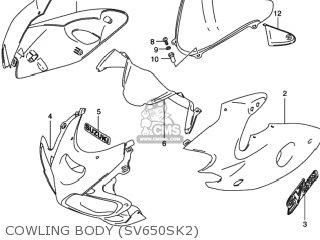COWLING BODY (SV650SK2) - SV650S 2001 (K1) USA (E03)