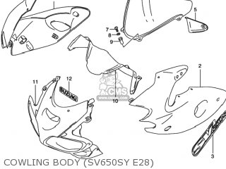 COWLING BODY (SV650SY E28) - SV650S 2002 (K2) USA (E03)