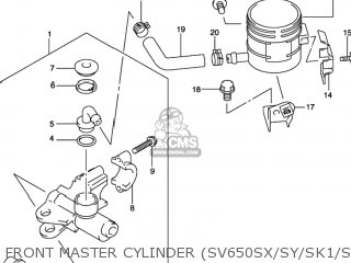 FRONT MASTER CYLINDER (SV650SX/SY/SK1/SK2) - SV650S 2002 (K2) USA (E03)