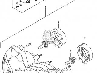 HEADLAMP (SV650SX/SY/SK1/SK2) - SV650S 2002 (K2) USA (E03)