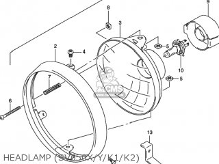 HEADLAMP (SV650X/Y/K1/K2) - SV650S 2002 (K2) USA (E03)