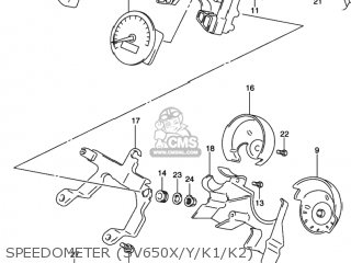 SPEEDOMETER (SV650X/Y/K1/K2) - SV650S 2002 (K2) USA (E03)