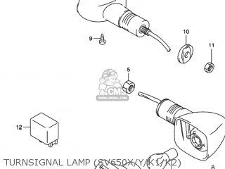 TURNSIGNAL LAMP (SV650X/Y/K1/K2) - SV650S 2002 (K2) USA (E03)