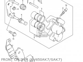 FRONT CALIPER (SV650AK7/SAK7) - SV650S 2003 (K3) USA (E03)