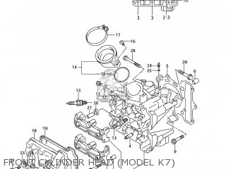 FRONT CYLINDER HEAD (MODEL K7) - SV650S 2004 (K4) USA (E03)