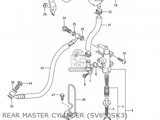 REAR MASTER CYLINDER (SV650SK3) - SV650S 2004 (K4) USA (E03)