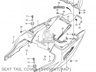 SEAT TAIL COVER (SV650K7/AK7) - SV650S 2004 (K4) USA (E03)
