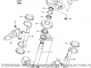 STEERING STEM (SV650K3/K4/K5/K6/K7/AK7) - SV650S 2004 (K4) USA (E03)