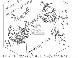 THROTTLE BODY (MODEL K3/K4/K5/K6) - SV650S 2004 (K4) USA (E03)