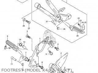 FOOTREST (MODEL K4/K5/K6/K7) - SV650S 2005 (K5) USA (E03)