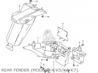 REAR FENDER (MODEL K4/K5/K6/K7) - SV650S 2005 (K5) USA (E03)