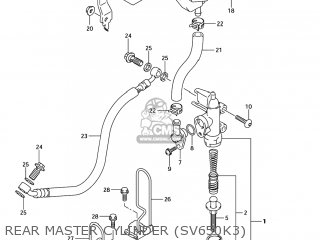 REAR MASTER CYLINDER (SV650K3) - SV650S 2005 (K5) USA (E03)