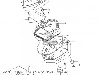 SPEEDOMETER (SV650SK3/SK4) - SV650S 2005 (K5) USA (E03)