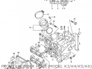 FRONT CYLINDER HEAD (MODEL K3/K4/K5/K6) - SV650S 2006 (K6) USA (E03)