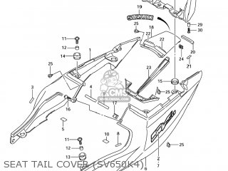 SEAT TAIL COVER (SV650K4) - SV650S 2006 (K6) USA (E03)