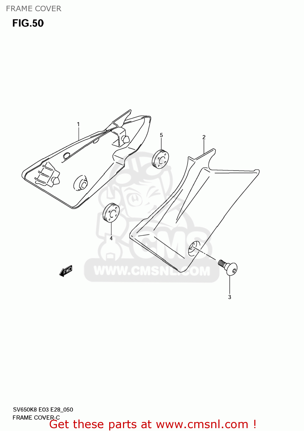 FRAME COVER SV650S 2008 (K8) USA (E03)