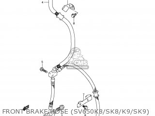 FRONT BRAKE HOSE (SV650K8/SK8/K9/SK9) - SV650S 2008 (K8) USA (E03)