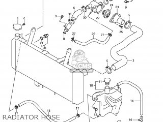 RADIATOR HOSE - SV650S 2008 (K8) USA (E03)