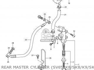 REAR MASTER CYLINDER (SV650K8/SK8/K9/SK9) - SV650S 2008 (K8) USA (E03)