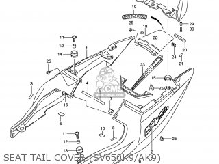 SEAT TAIL COVER (SV650K9/AK9) - SV650S 2008 (K8) USA (E03)