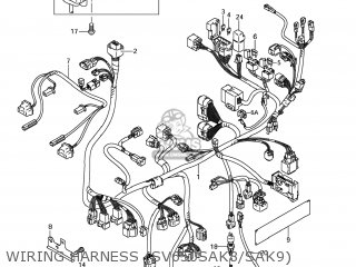 WIRING HARNESS (SV650SAK8/SAK9) - SV650S 2008 (K8) USA (E03)