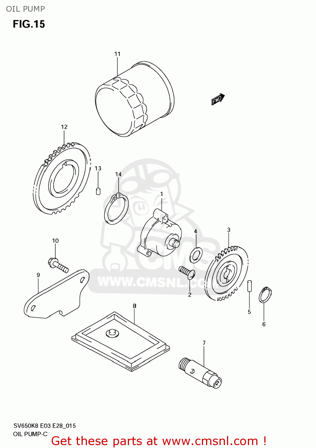 OIL PUMP SV650S 2009 (K9) USA (E03)