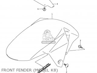 FRONT FENDER (MODEL K8) - SV650S 2009 (K9) USA (E03)