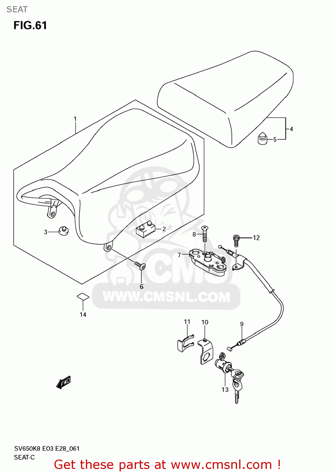SEAT SV650SF 2008 (K8) USA (E03)