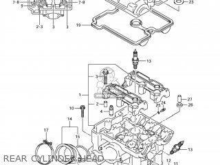 REAR CYLINDER HEAD - SV650SF 2008 (K8) USA (E03)
