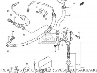 REAR MASTER CYLINDER (SV650AK8/SAK8/AK9/SAK9) - SV650SF 2008 (K8) USA (E03)