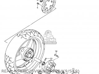 REAR WHEEL (SV650K8/SK8/K9/SK9) - SV650SF 2008 (K8) USA (E03)