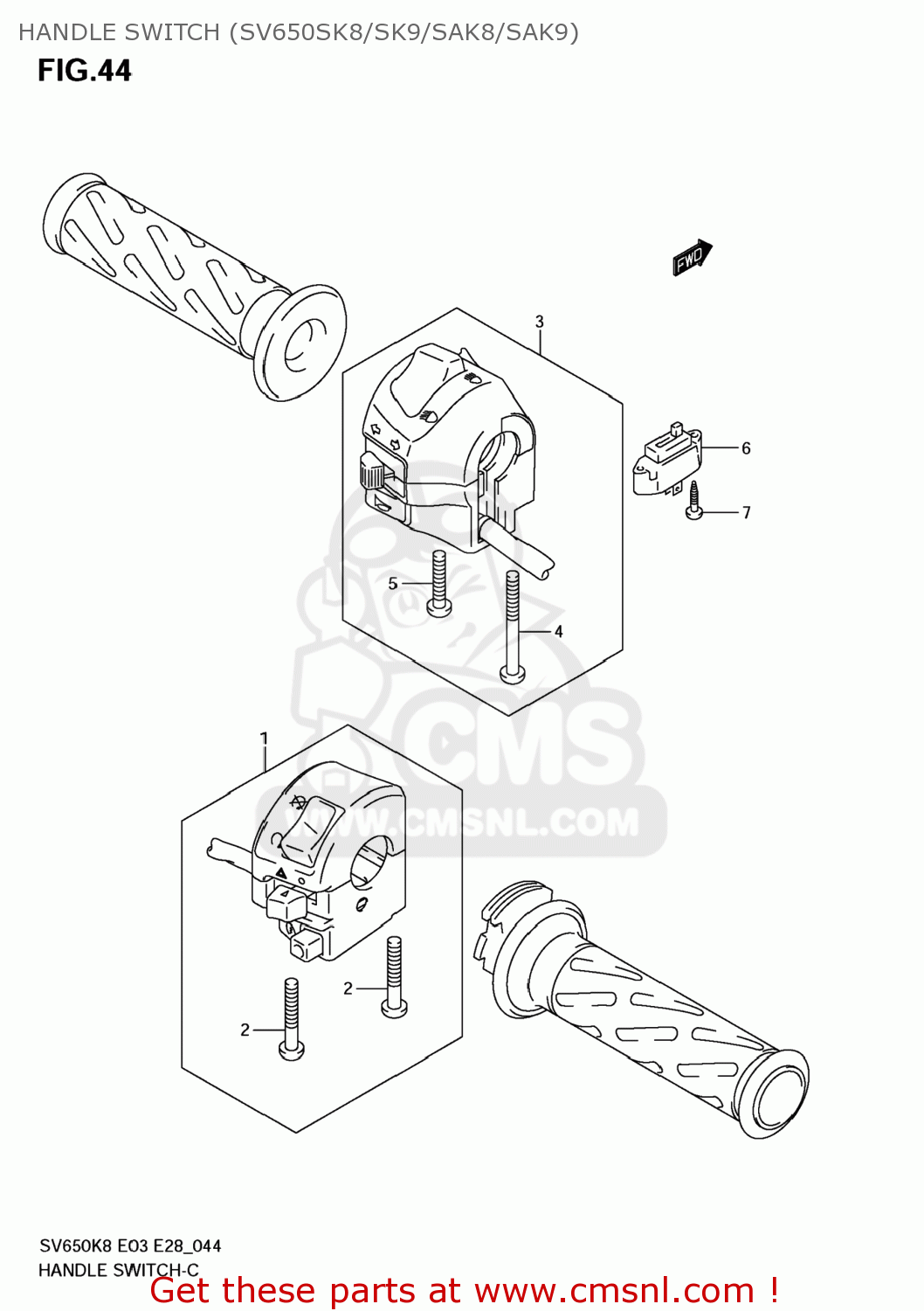 HANDLE SWITCH (SV650SK8/SK9/SAK8/SAK9) SV650SF 2009 (K9) USA (E03)