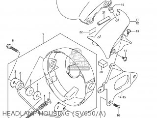 HEADLAMP HOUSING (SV650/A) - SV650SF 2009 (K9) USA (E03)